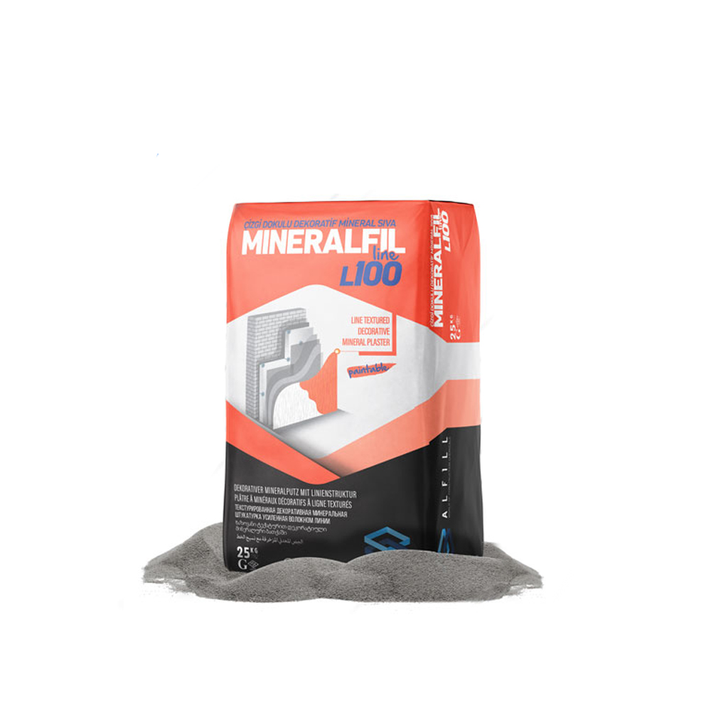 Alfill Mineralfil ფითხი დეკორატიული 25კგ — ფითხი და ბათქაში